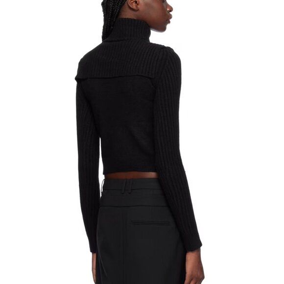 Lesugiatelier Black Distressed Turtleneck - Picture 3 of 4